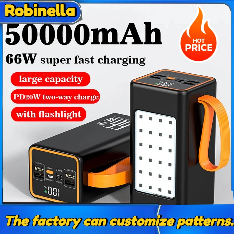 66 واط 50000 مللي أمبير قوة البنك سعة كبيرة PD20W 20000 مللي أمبير Powerbank المحمولة شاحن سريع بطارية خارجية آيفون شاومي سامسونج #1
