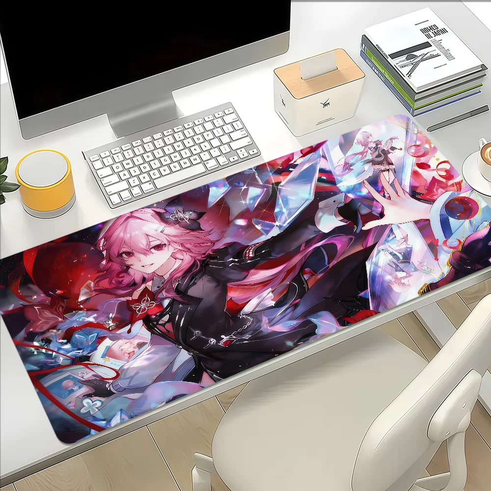 Evernight March 7th Mouse Pad Large Non-slip Lockedge Desktop Computer Desk Mat Keyboard Writing MousePad Office Gamer Student