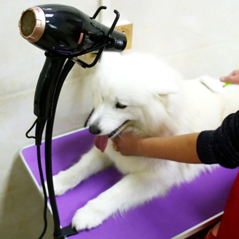 Stojak na suszarkę do włosów, mocowany na klips, wysokiej jakości, odporny na rdzę, nieodkształcalny uchwyt na suszarkę do włosów do salonu pielęgnacji zwierząt, do użytku domowego, bez użycia rąk.