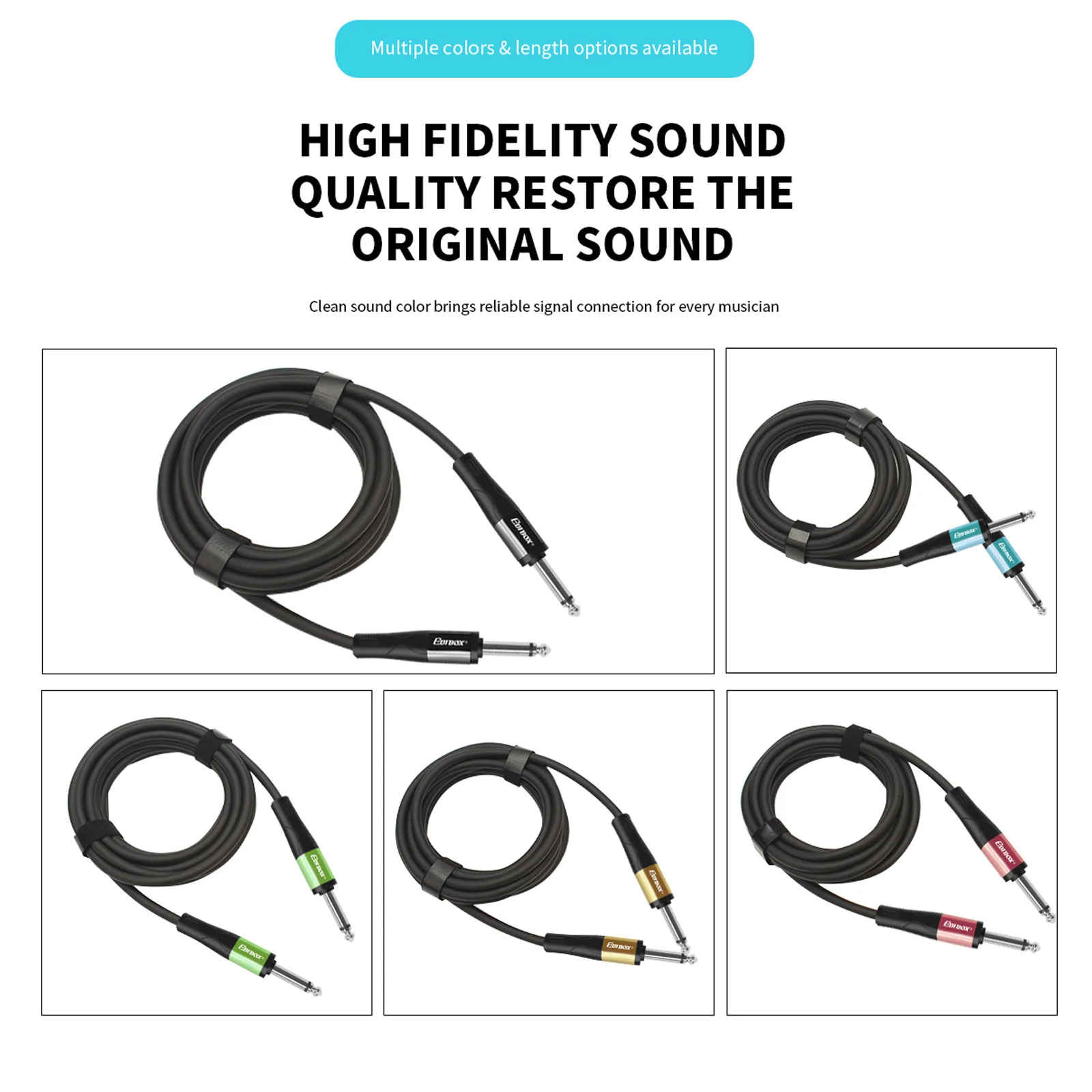 Câble Audio Edibox B2 qualité sonore Pure réduction du bruit câble d'instrument professionnel Transmission Stable pour guitares électriques