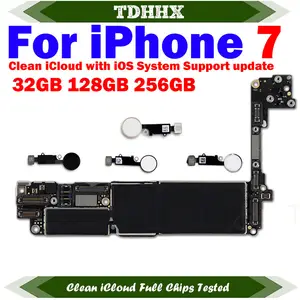 Bilashmart LL/A Mainboard Working iPhone 7 Clean iCloud Motherboard Fully Tested Logic Board With / Without Touch ID Fingerprint Plate