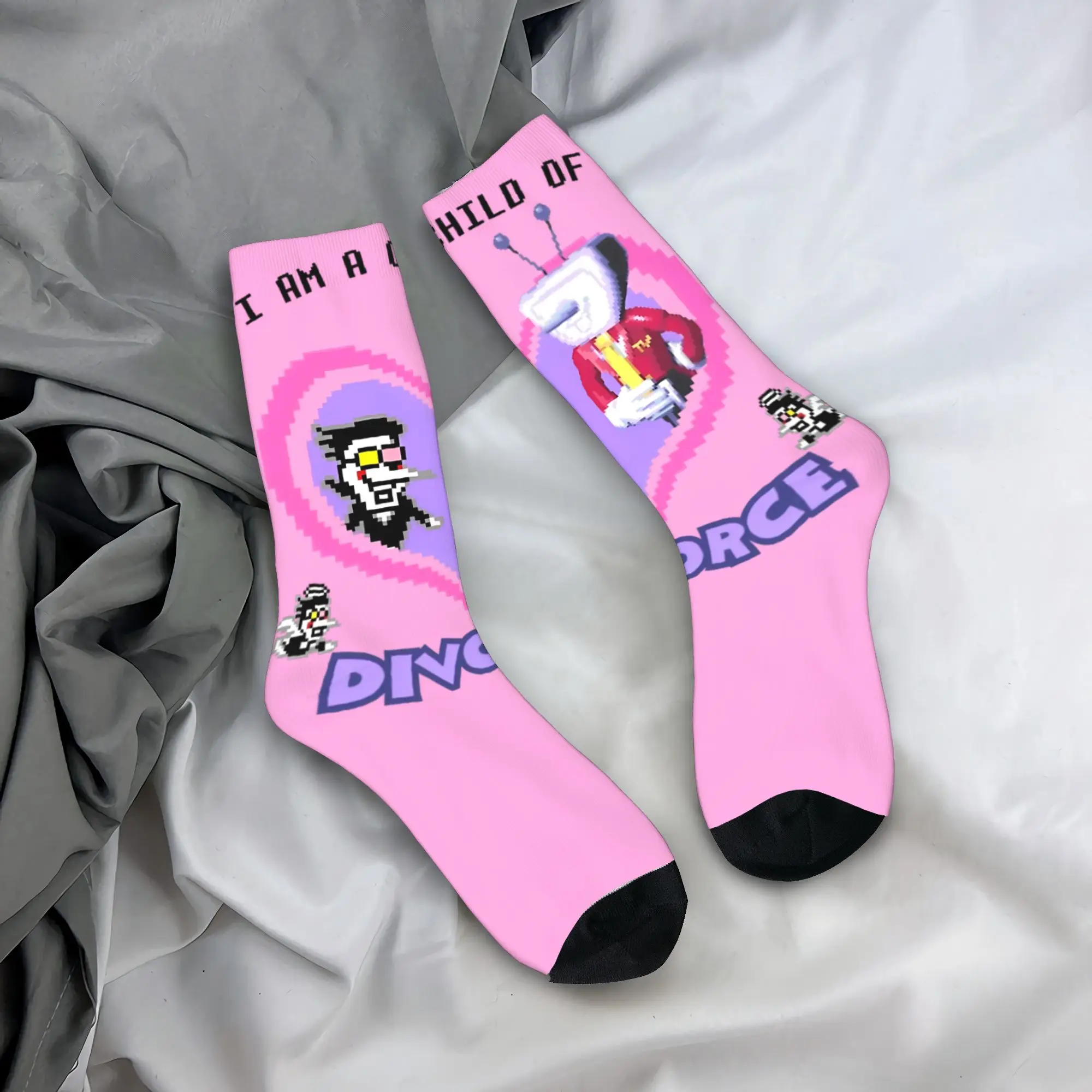 

Couple Socks Spamton and Tenna Child of Divorce Deltarune Stockings Anti Slip Quality Socks Spring Elegant Pattern Running Socks