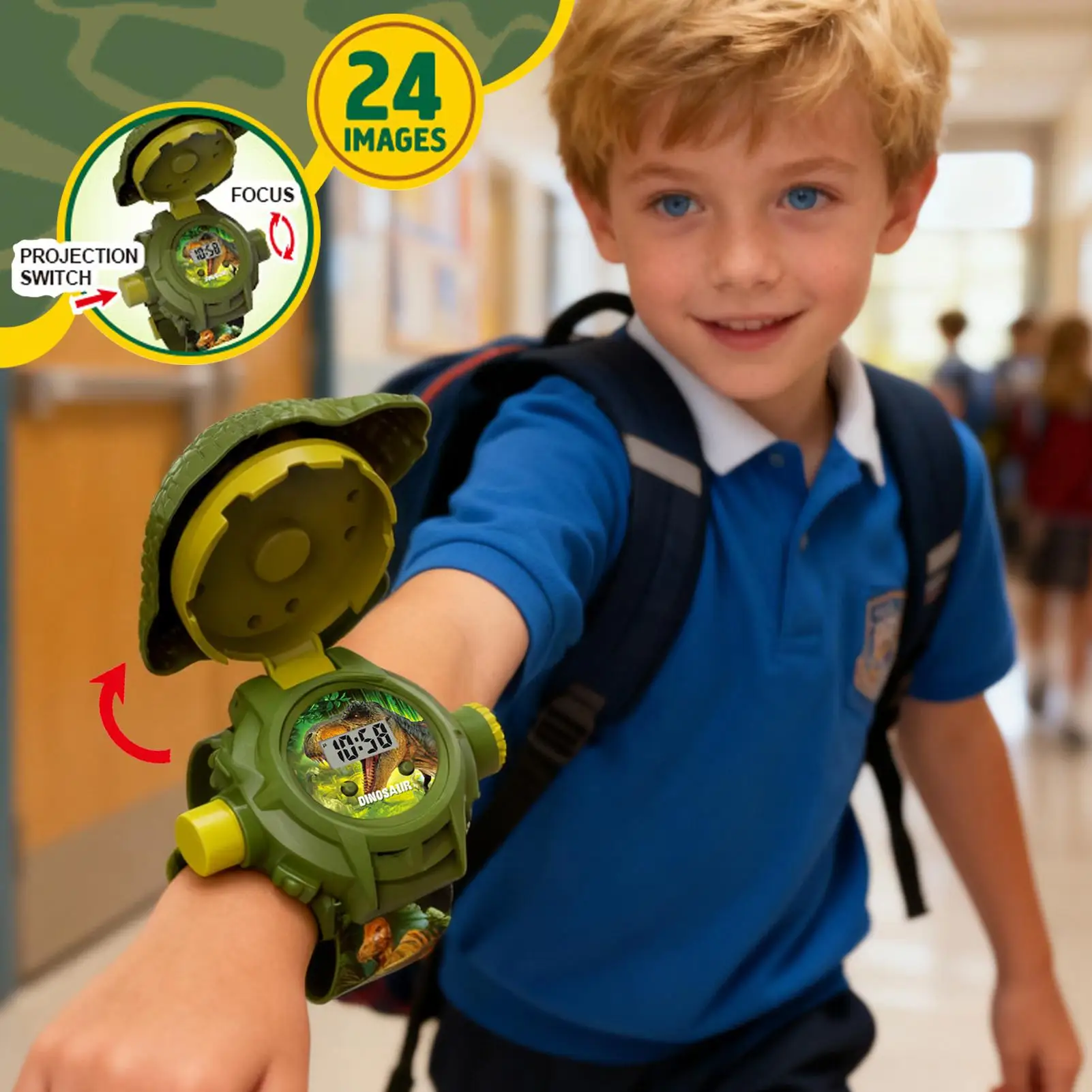 

Kids Projection Watch Educational Safe Toy Digital Screen Watch For Boys Girls Birthday Christmas Holiday Home Travel Indoor