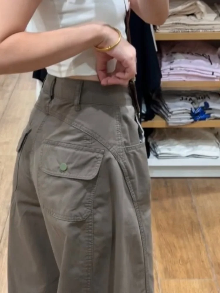 

plus Size American Retro Workwear Jeans Women's High Waist Straight Leg Wide Leg Pants Design Sensation Autumn Slimming