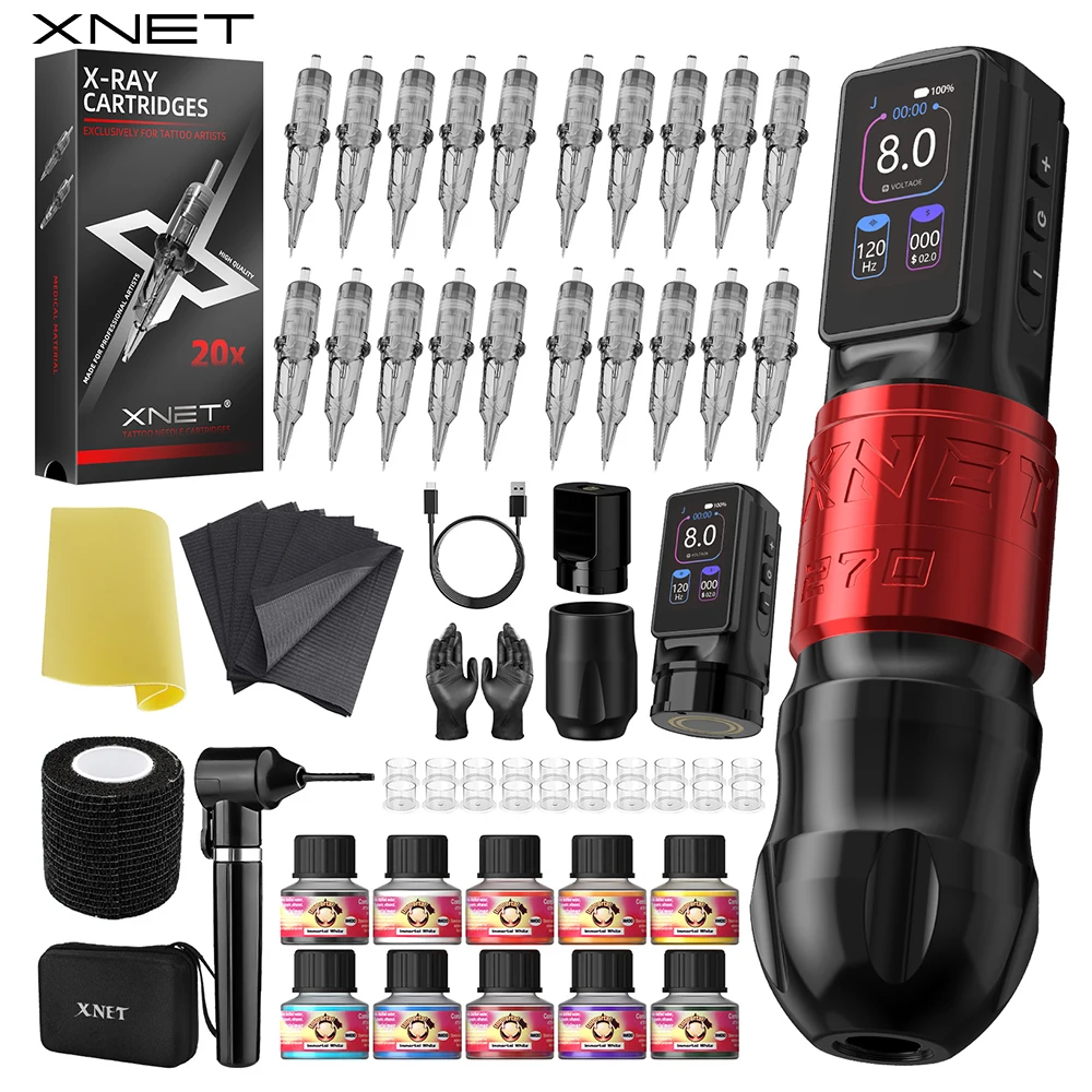 XNETTitan270WirelessTattooMachinePenKit20MixedCartridgesHigh-TorqueBrushlessMotor4.0/5.0mmStrokeForTattooArtist-AliExpress66