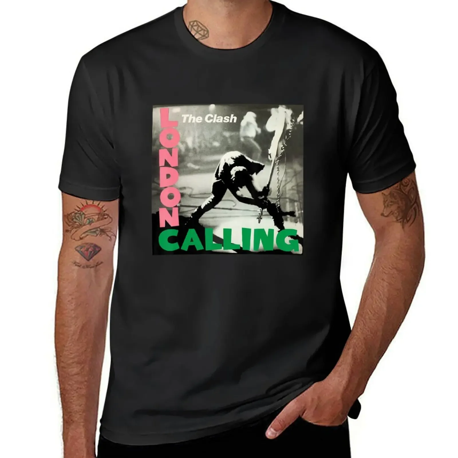 The Clásh London Calling Album Cover T-Shirt anime sports fans mens fashion