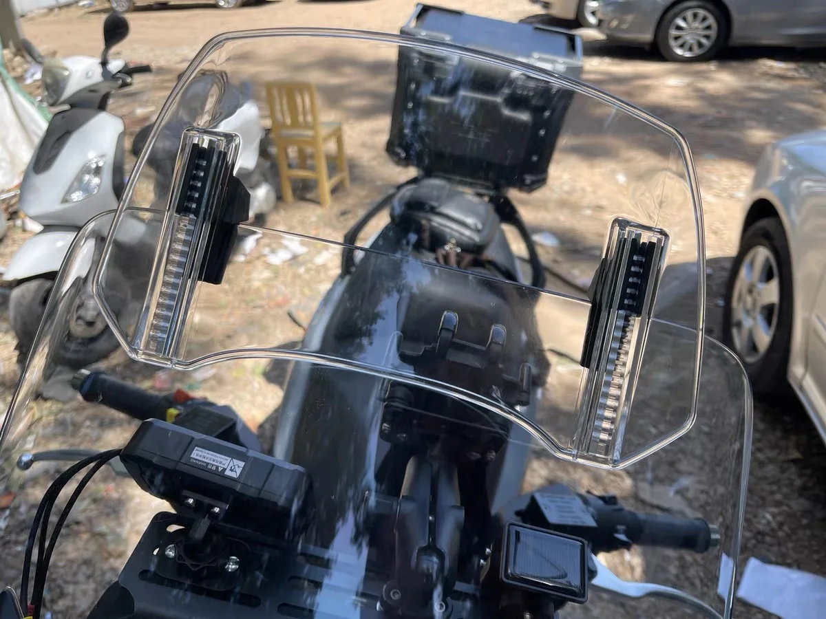Einstellbare Verlängerung Windschutzscheibe Windschutz Spoiler Deflektor Für Honda Africa Twin XRV 650 XRV 750T XRV650 CRF1000L XRV 750 – Detail 6