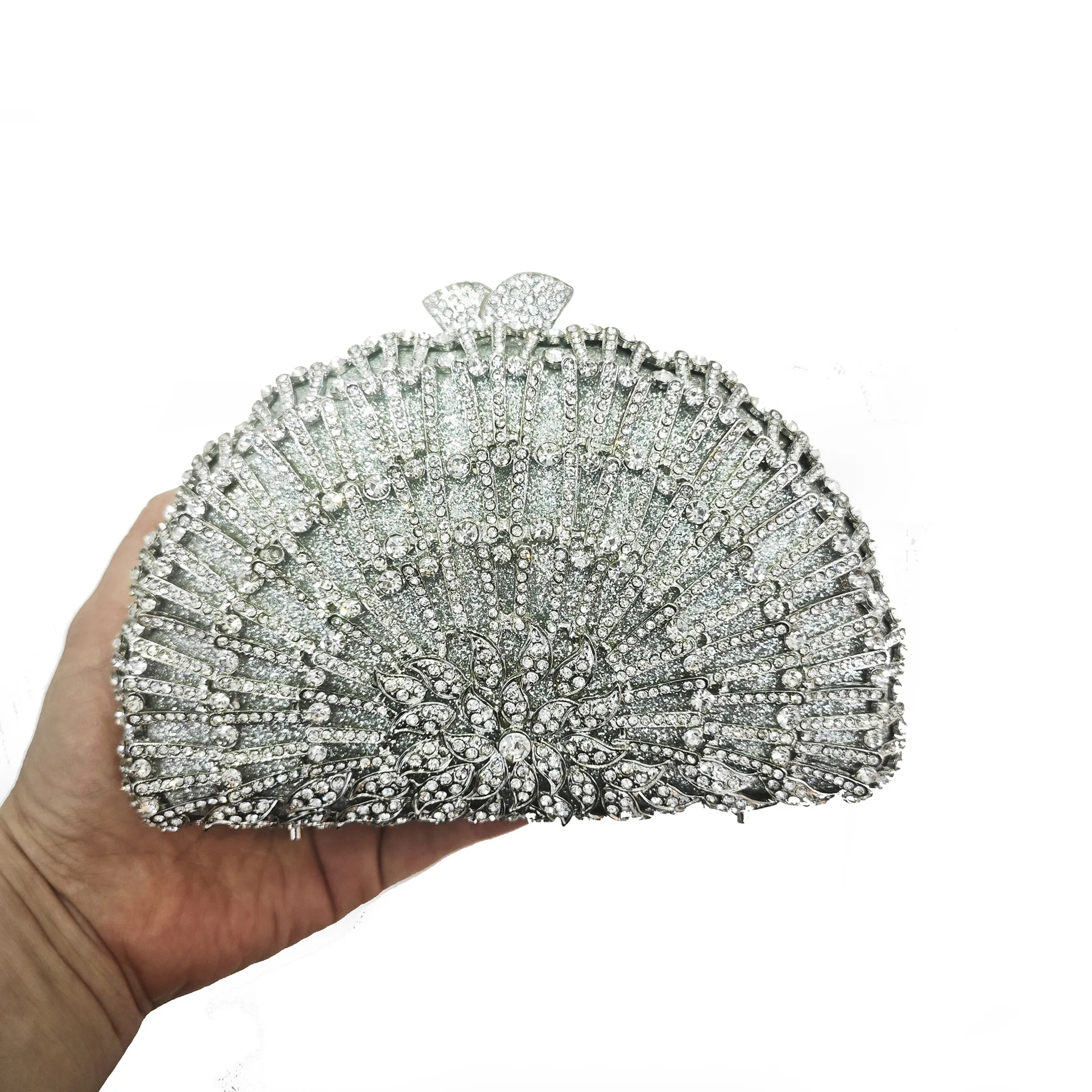 Shiny rhinestone small hand bag, women's fashion temperament elegant clutch bag, dinner bag clutch bag