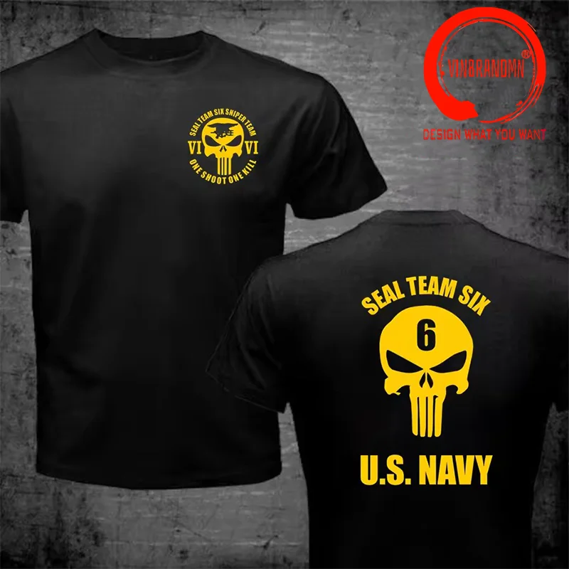 Seal Team Six Sniper Team T-shirt Men Cotton Short Sleeve T Shirt Women Men Cool Tees Tops Tee Harajuku Streetwear Fitness Shirt