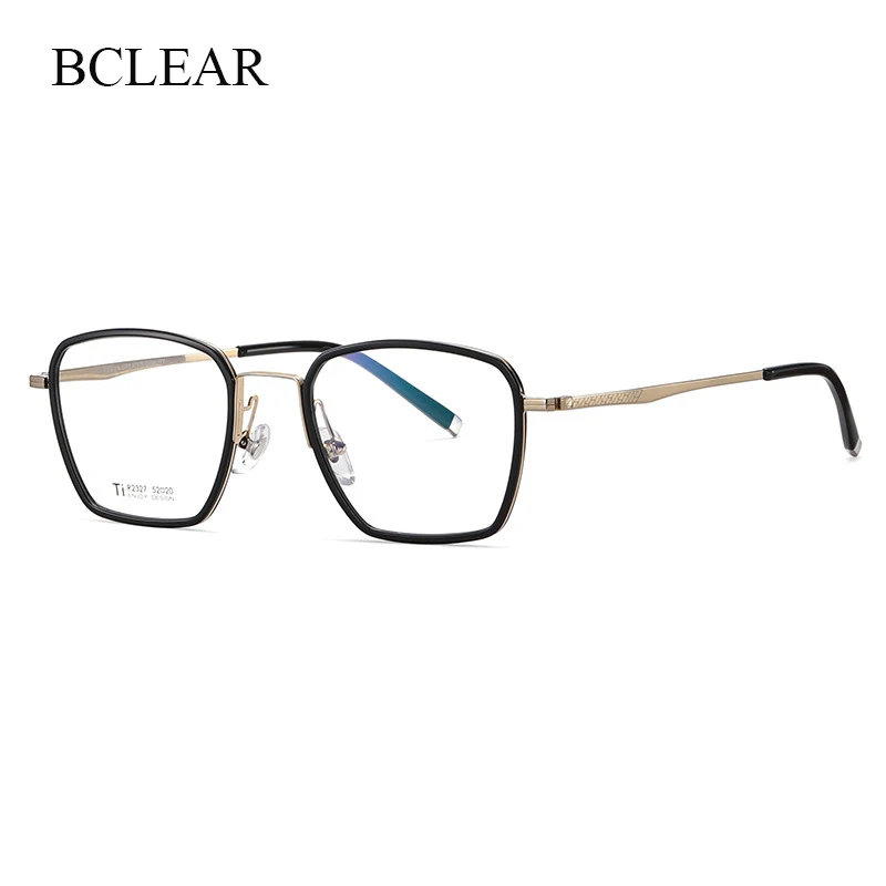 BCLEAR Men Women Classic Retro Fashion Glasses Frame Ultra-light Titanium Acetate Glasses Myopia Prescription Eyeglasses New Hot