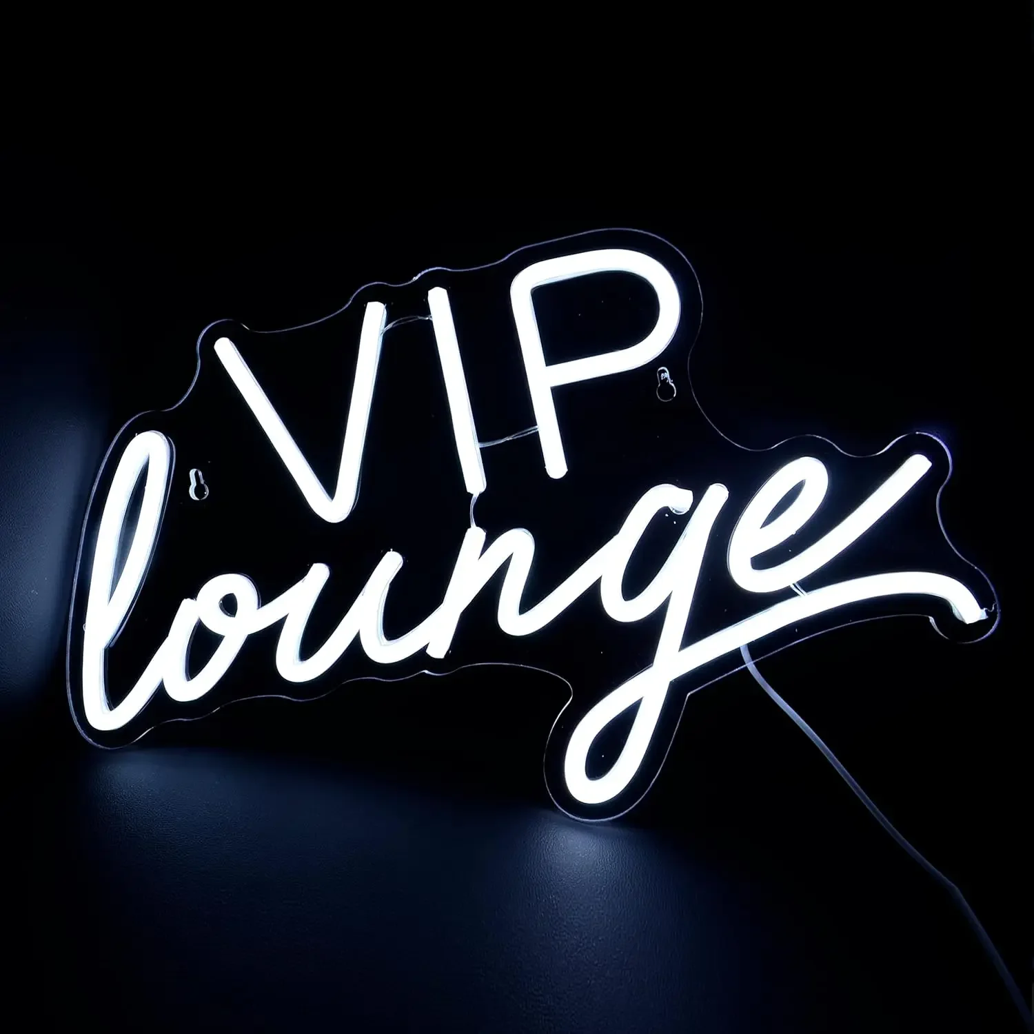 VIP Lounge Neon Sign White LED Wall Art Acrylic USB Dimmable Hanging Light Bar Club Party Luxury Home Decoration