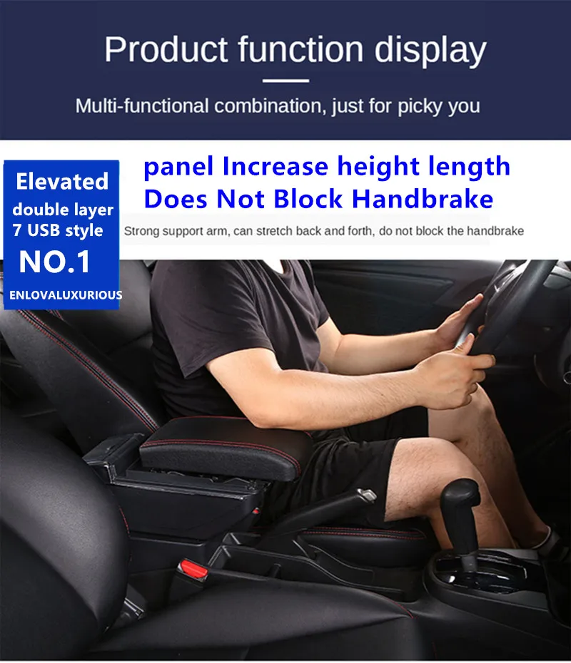 Für Nissan März Micra K13 Armlehne Box Für Nissan Sunny Auto Armlehne Arm Lagerung Box Retrofit Teile Auto Zubehör 2010-2023 – Detail 3