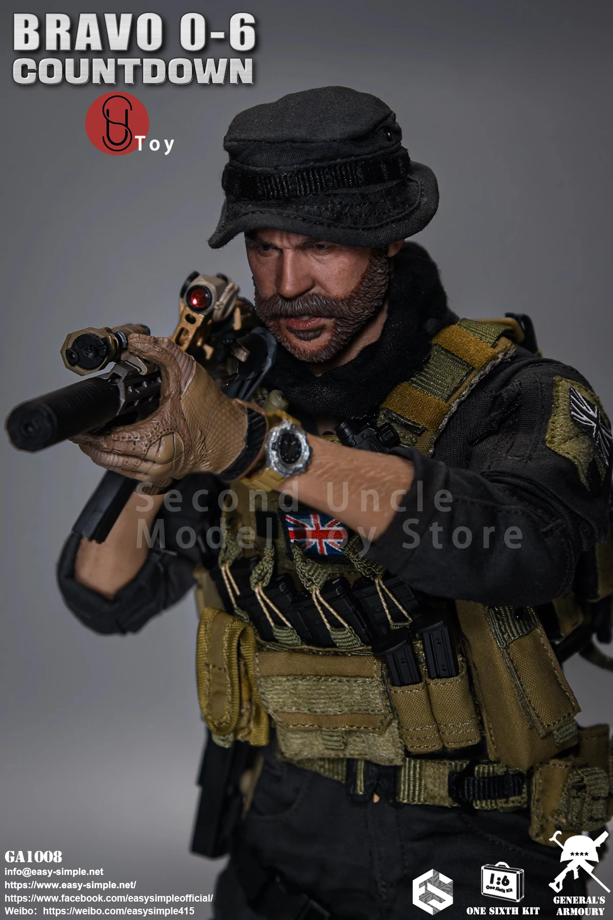 

EASY&SIMPLE ES GA1008 1/6 Man Call Guy British Soldier Sniper Duty Male Soldier Military Action figure Full Set Model Toys gift