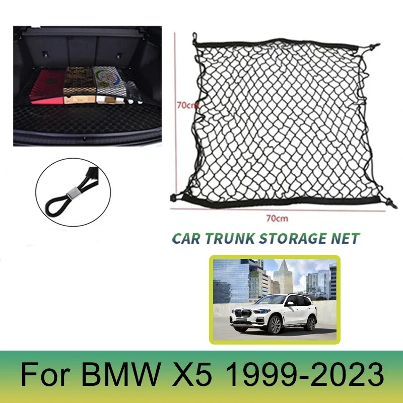 

for BMW X5 iX5 E70 F15 G05 E53 1999-2023 2020 2019 2013 2011 2010 Allex Car Trunk Net Rear Cargo Storage Luggage Net Accessories