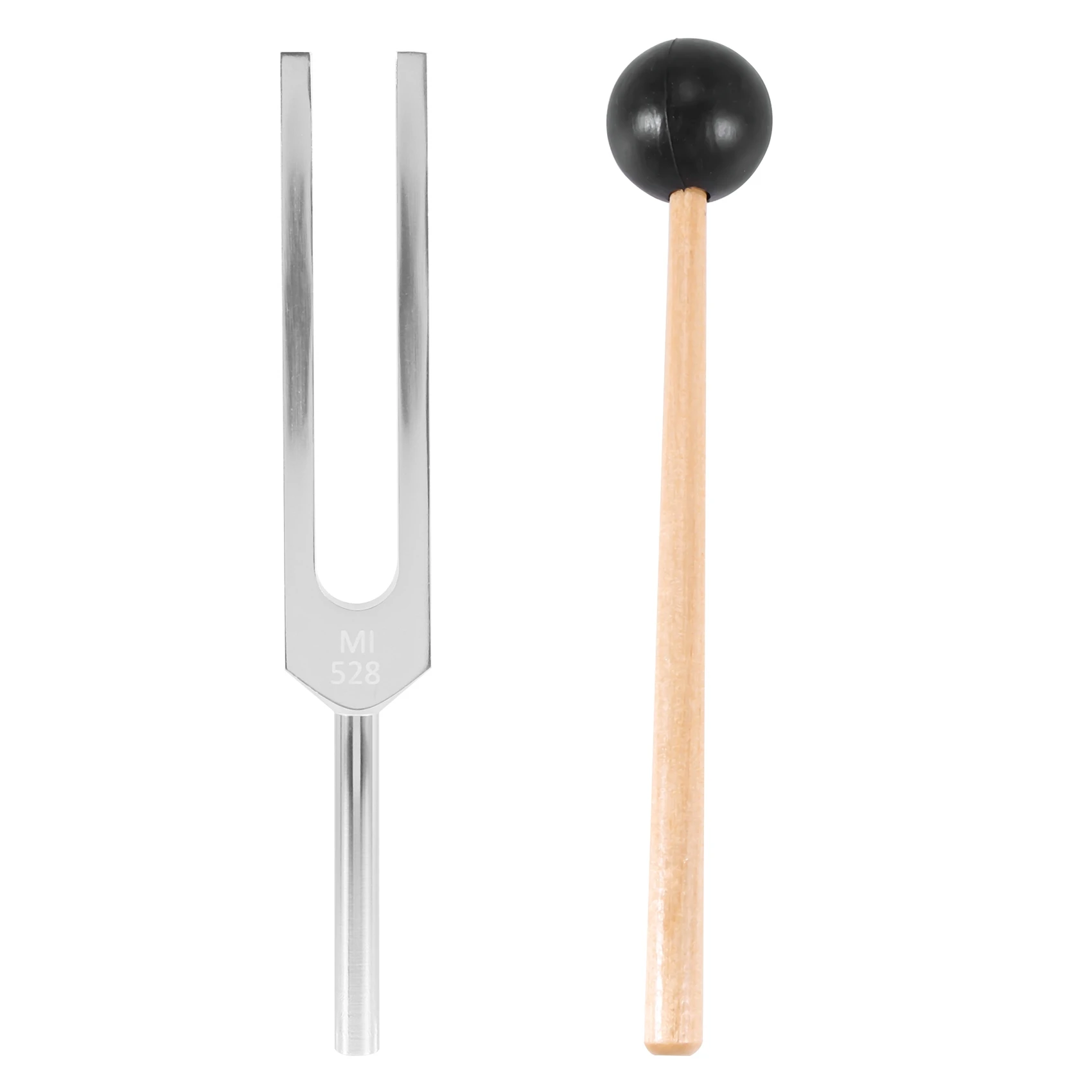 Aluminum alloy + wood Tuning Fork Chakra Hammer Ball Diagnostic 528HZ With Mallet Set Nervous System Testing Tuning Fork Health