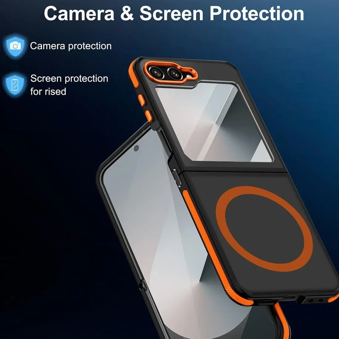 Business Matte for Magsafe Case for Samsung Galaxy Z Flip 7 6 5 ZFlip Flip6 Wireless Charging PC TPU Armor ZFlip7 ZFlip6 Cover