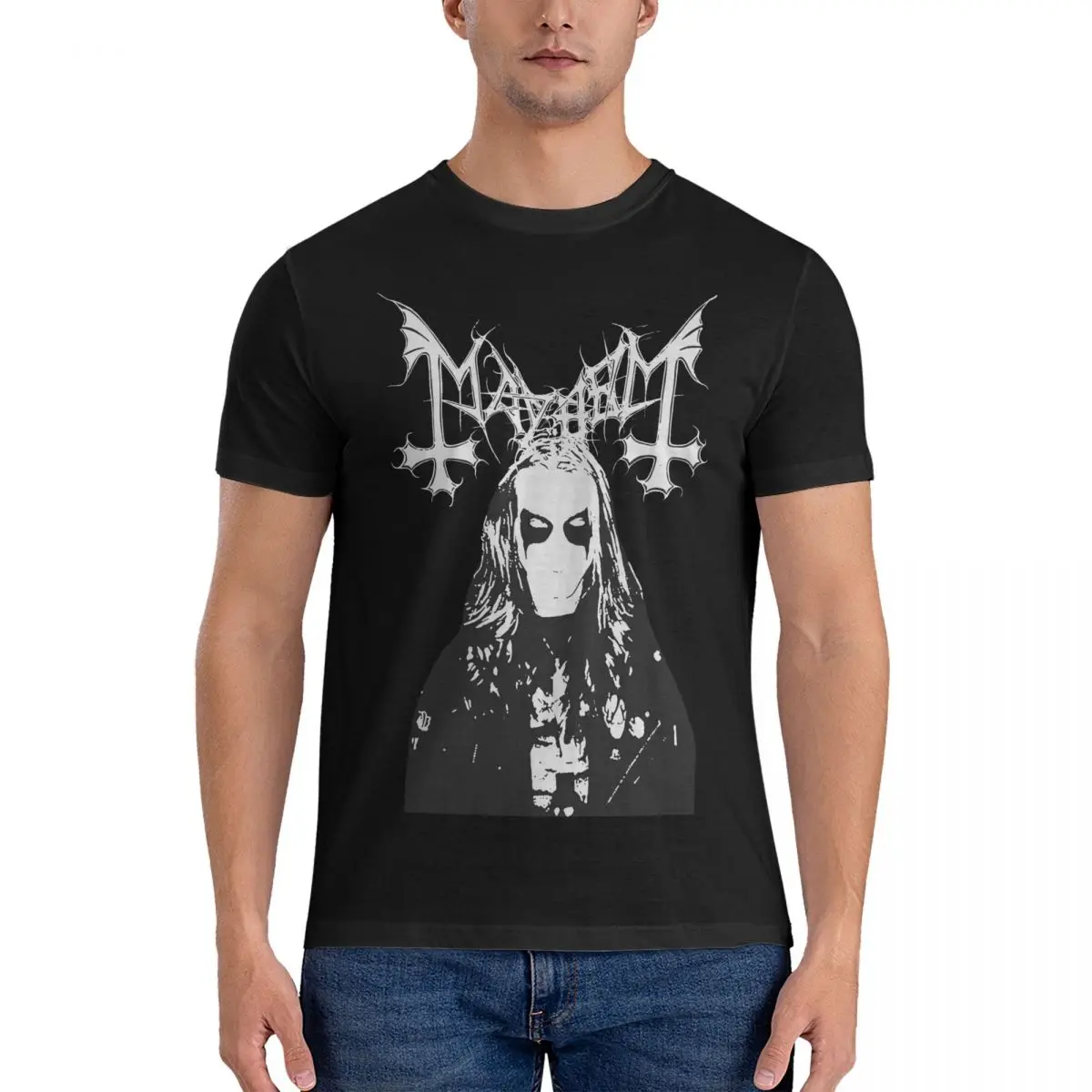 Мужская норвежская группа-оригинальный логотип-Fanart In Memory Of Per Yngve Ohlin - Aka мёртвые футболки Mayhem 100% хлопок топы забавные короткие