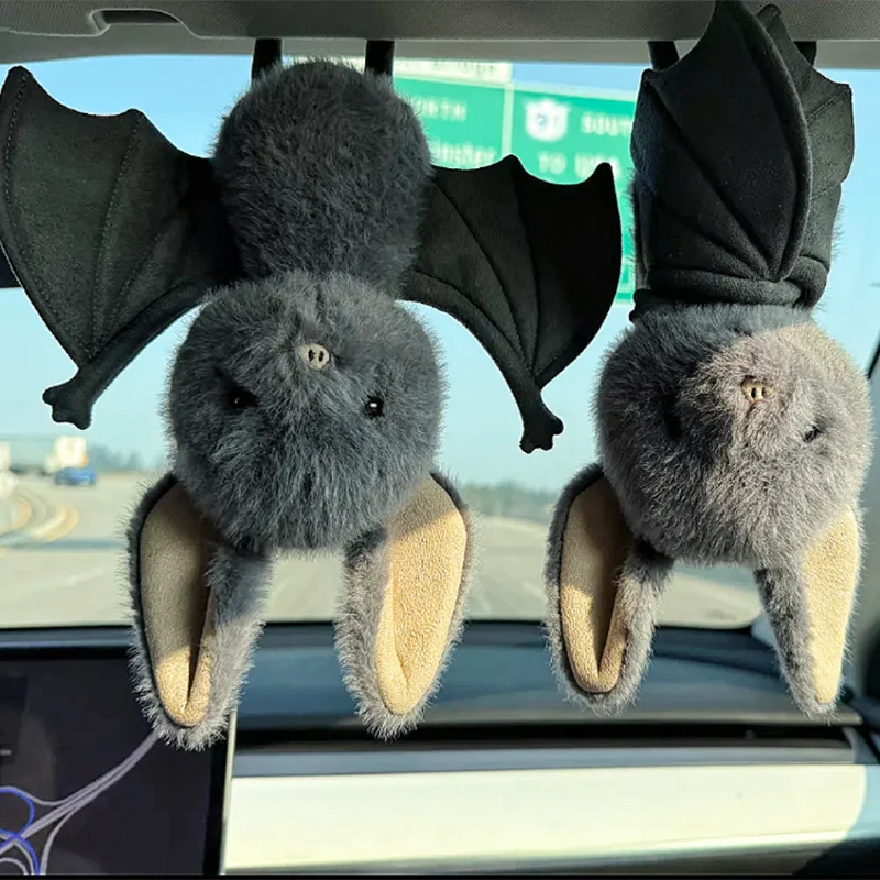 Schattig en eigenzinnig vleermuis varken pop leuk knuffel auto hangend ornament auto knuffel decoratie verzamelcadeau nu beschikbaar