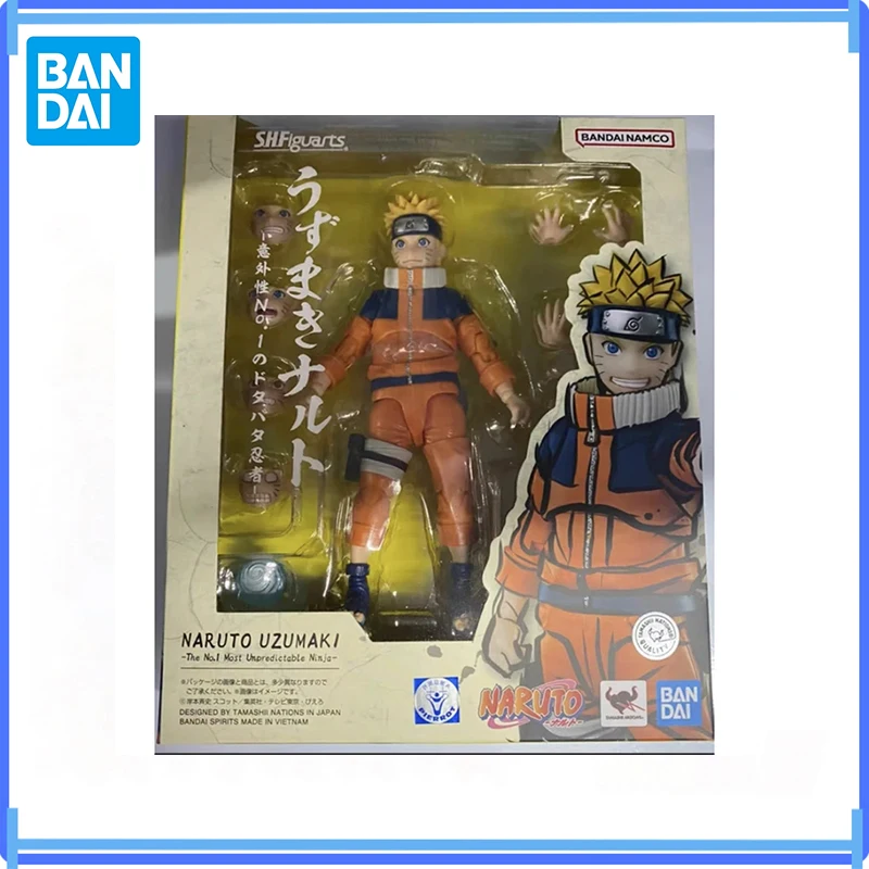 

Bandai In Stock Original Naruto S.h.figuarts Naruto Uzumaki 13.5Cm Anime Shippuden Pvc Action Figure Model Boxed Toys Gifts