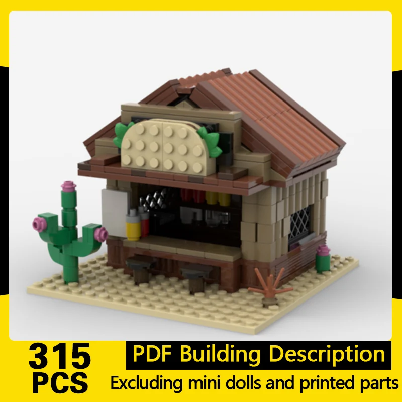 

Medieval Castle Model MOC Building Bricks Western Taco Stand Modular Technology Gifts Holiday Assemble Children Toys Suit