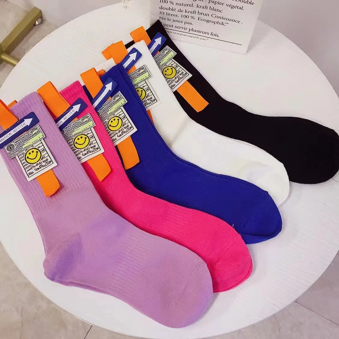 5Pairs/Lot Kawaii Solid Color Women Socks Japan Designer Cotton Comfortable Socks All Seasons