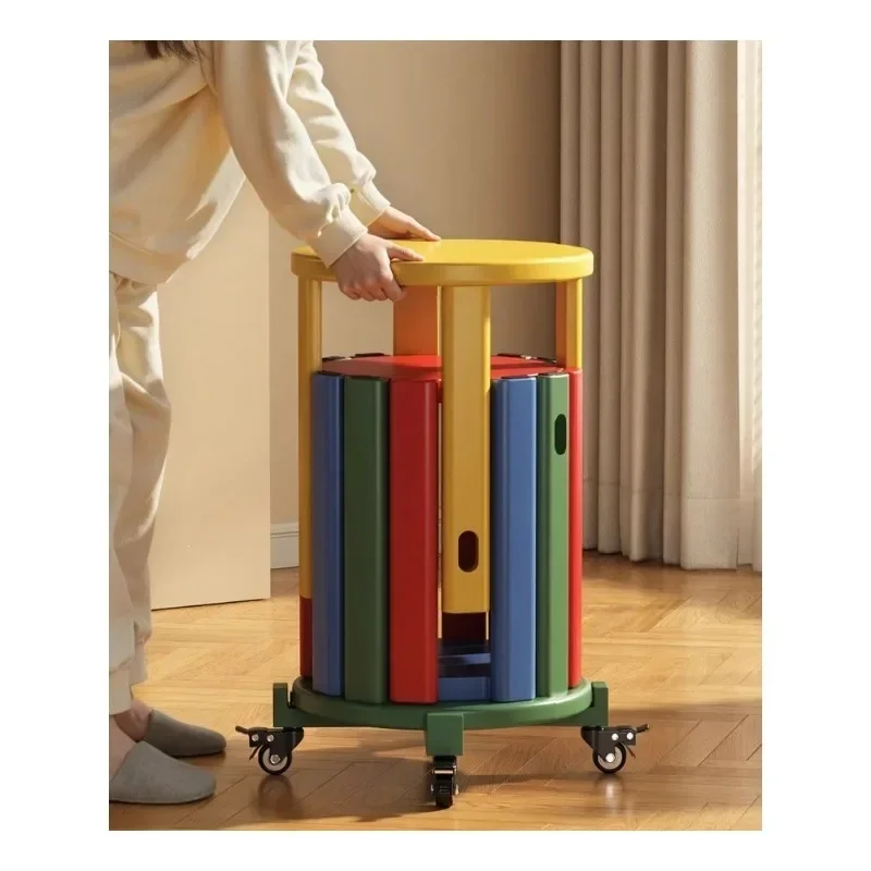 Stacked music stool spare stool dining table stool stackable round