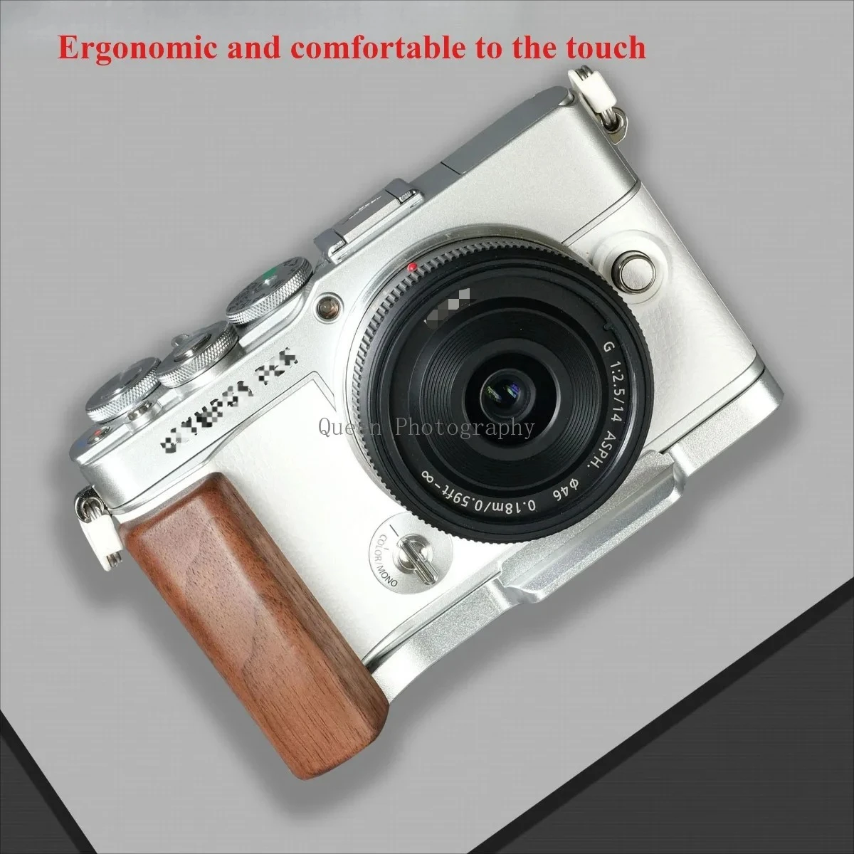Handmade Wooden Ebony Birch Camera Quick Release Plate L Hand Grip Holder for Olympus PEN E-P7 EP7 Camera Handle 퀵플레이트 بنوك طاقة