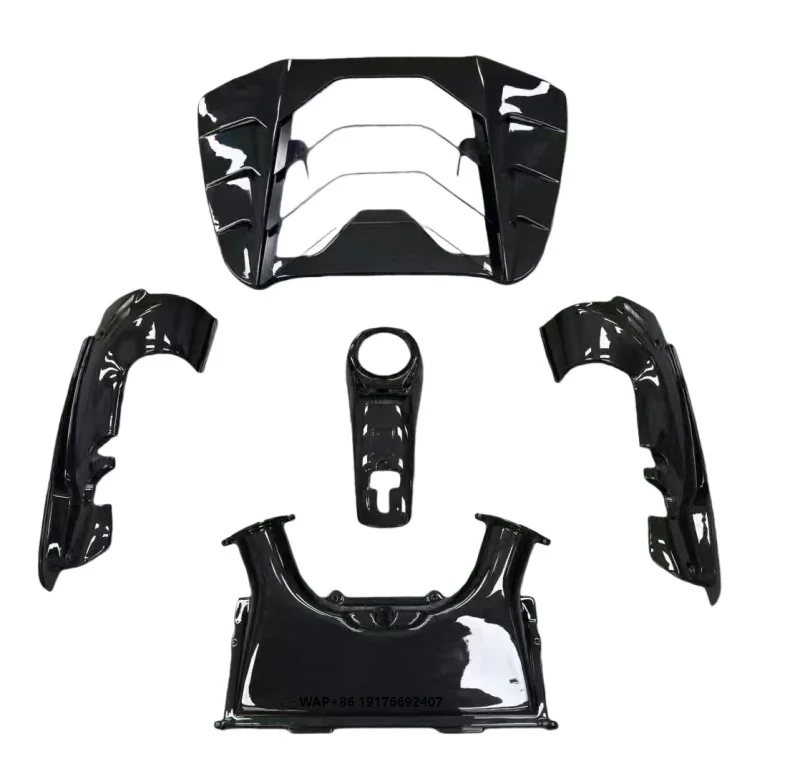 

Suitable forFerrari 488 F8 Sf90 296 812 Dry Carbon Fiber Engine Hood Trim Panel Transparent Engine Hood Tailgate Kit