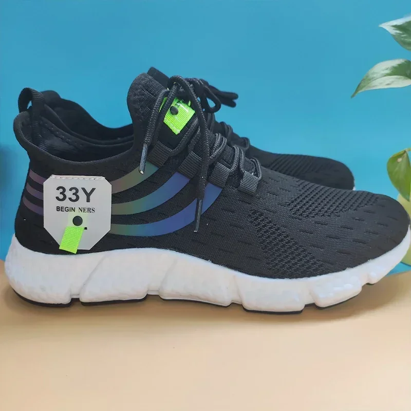 أحذية ركض رجالية محبوكة شبكية قابلة للتنفس ومريحة وخفيفة الوزن ومضادة للانزلاق وعصرية للتدريب على المشي في الهواء الطلق #6