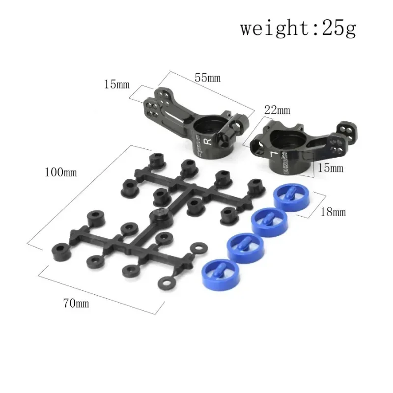 Portador de cubo trasero de Metal, piezas de actualización de coche, accesorios para Kyosho MP10 1/8 RC, IFW608B