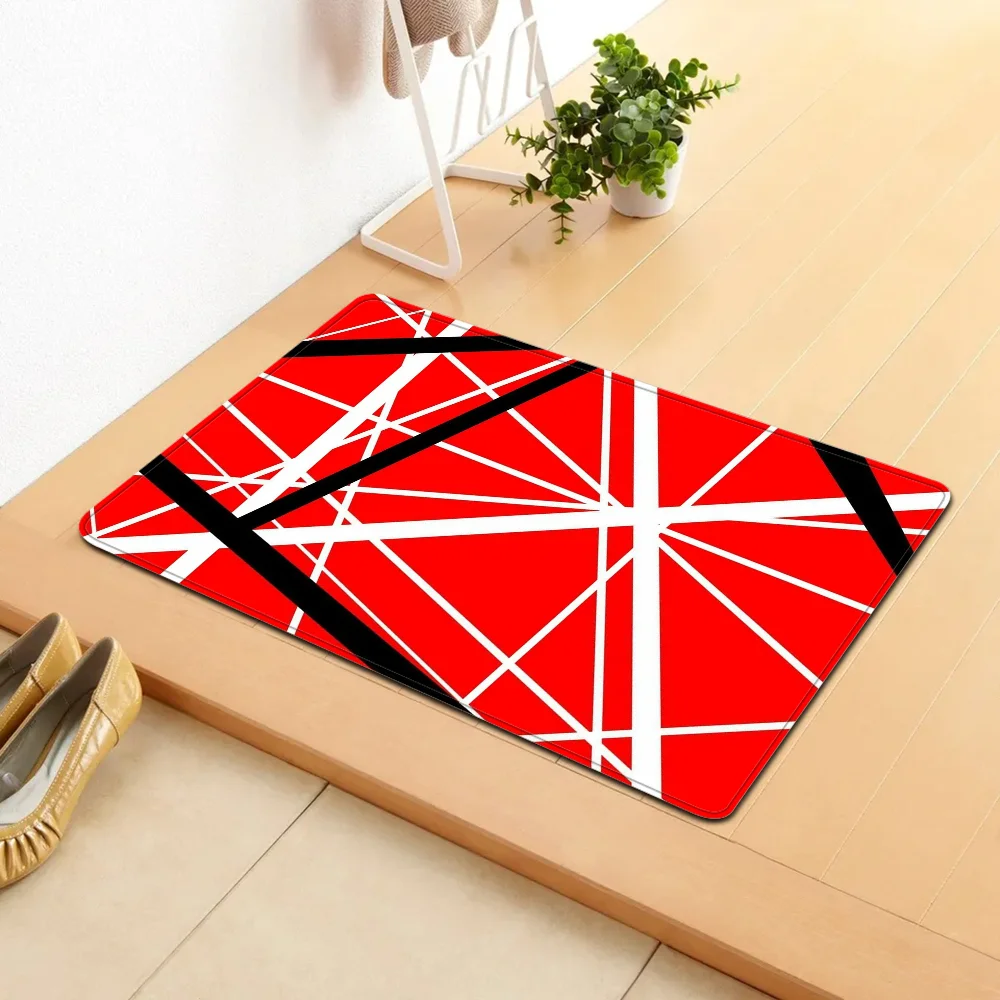 15 Sizes V-Van-Halen Band Door Mat Kids Room Bedroom Decoration Balcony Anti-Slip Doormat Living Room Doormat Area Rug