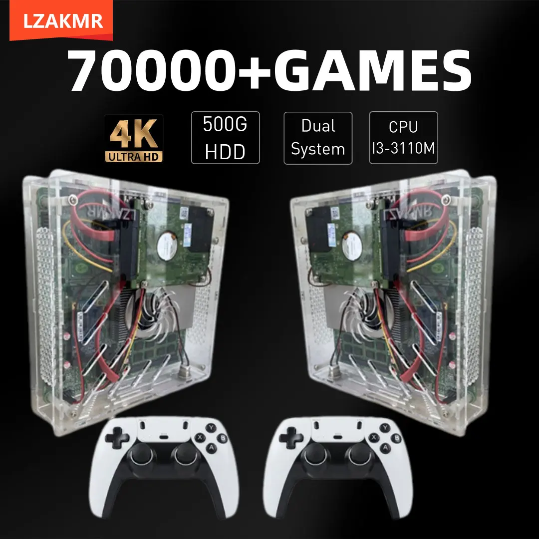 وحدة تحكم فائقة جديدة U7 التوصيل والتشغيل على التلفاز 500 جيجابايت HDD 70000 + ألعاب Reto Windows11 4G RAM 80 محاكي لأجهزة Wii PS2 SS DC PSP GAMECUBE