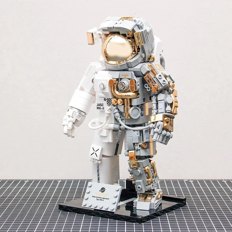 Techniczne kreatywne figurki kosmiczne Model klocki kosmiczne Spaceman MOC montaż kosmiczny astronauta cegły zabawki na prezenty dla dzieci
