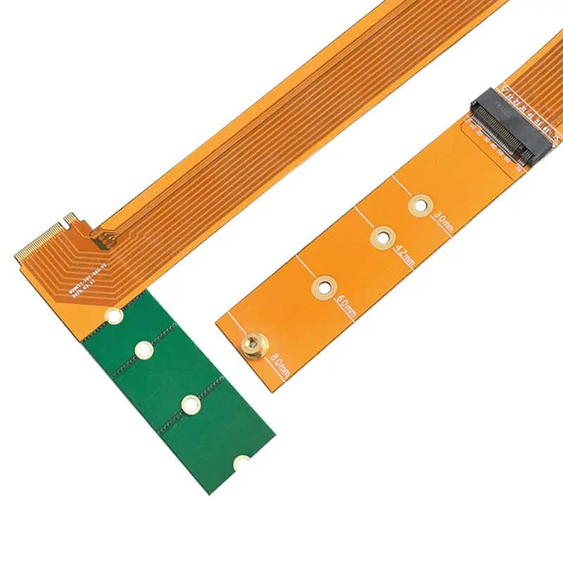 M.2 NVMe SSD Extension Cable 90 Degree Side Type Support 2230 2242 2260 2280 M.2 NVMe Hard Disk Extension Cord