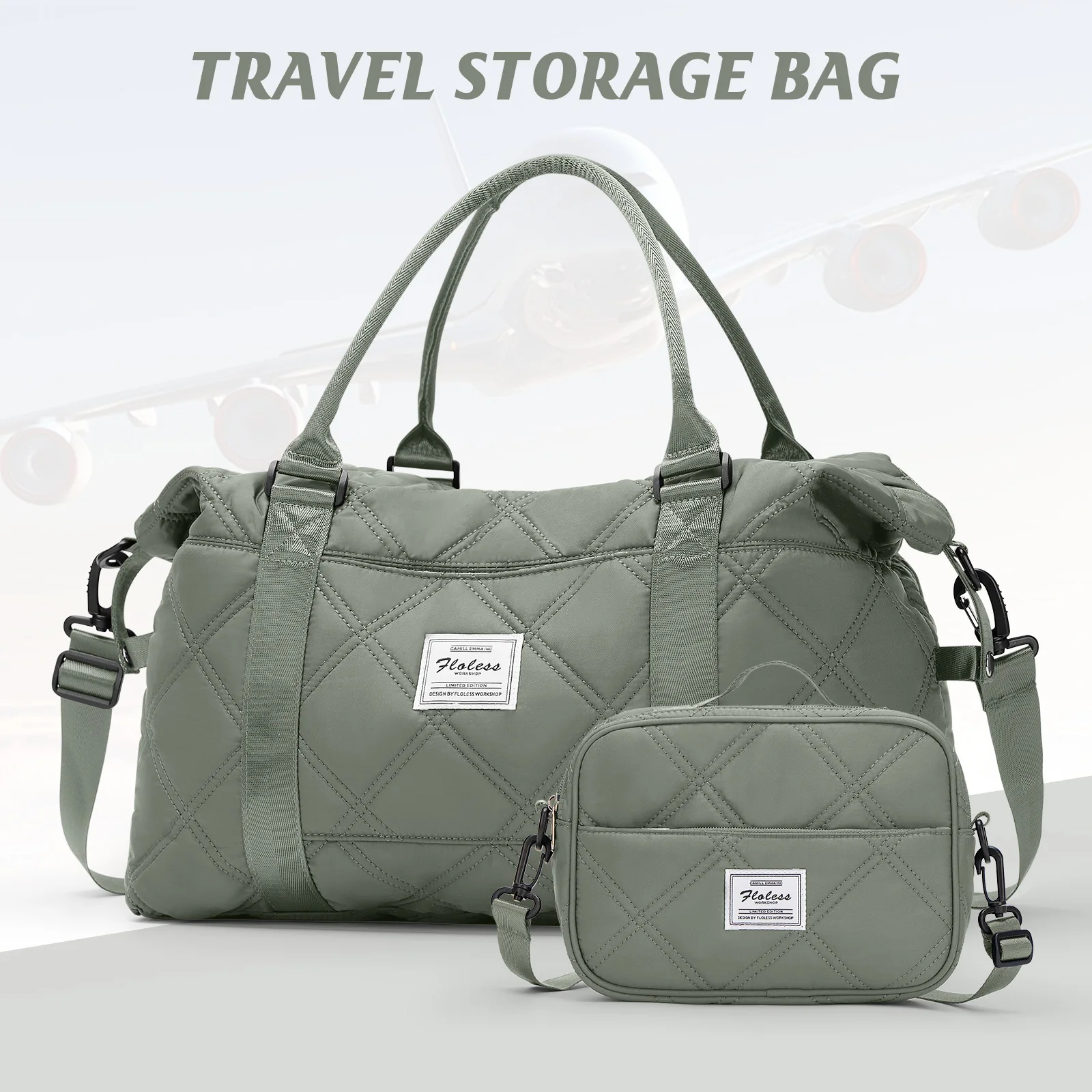 

Hand Luggage Bag for Men Women, Weekender Folding Travel Bag Hospital Labor Package Toiletry Bag, Women Men Sports Fitness Bag