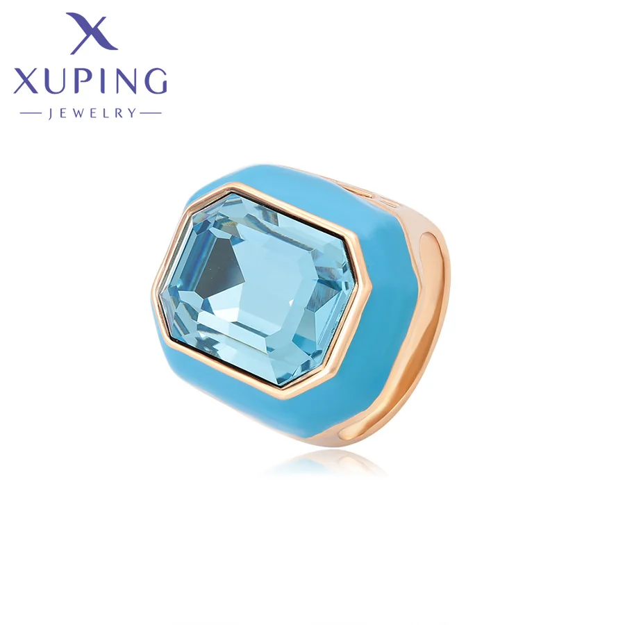 Xuping Jewelry New Arrival Fashion Crystal Women Ring with Gold Color X000655637