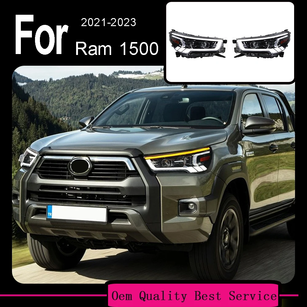 

Car Styling Head Lamp For Toyota Revo Rocco Hilux Modified LED Headlight Projector Lens 2016-2023 Dynamic Signal Drl Accessories