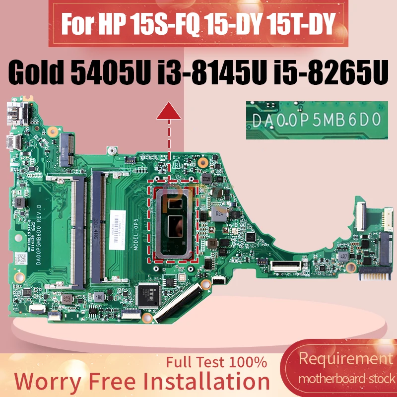 DA00P5MB6D0 For HP 15S-FQ 15-DY 15T-DY Laptop Motherboard Gold 5405U i3-8145U i5-8265U L63559-601 L70056-601 Notebook Mainboard