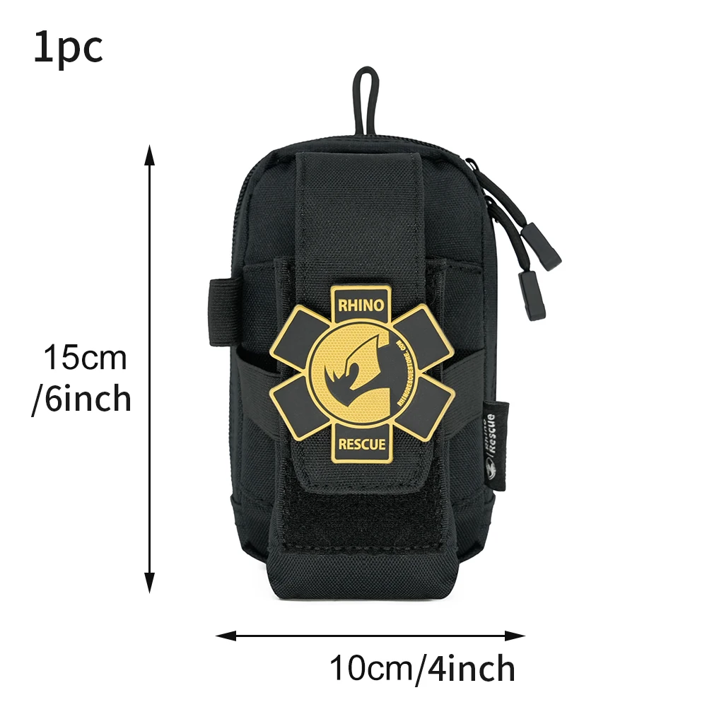 EDC First Aid Kit ，Rhino Rescue IFAK Trauma Kit With Molle, Tactical Pouch with Tourniquets, Bandage For Survival