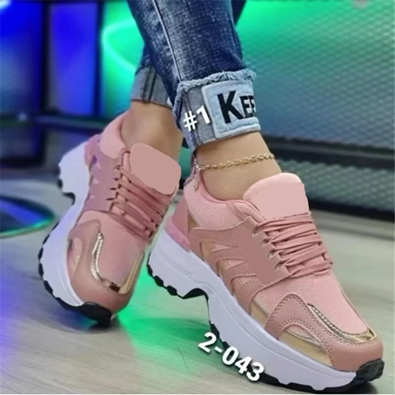 Women Shoes Sneakers Women White Vulcanize Shoes Plus Size 36-43 Female Platform Running Sneakers Ladies Black Casual Shoes