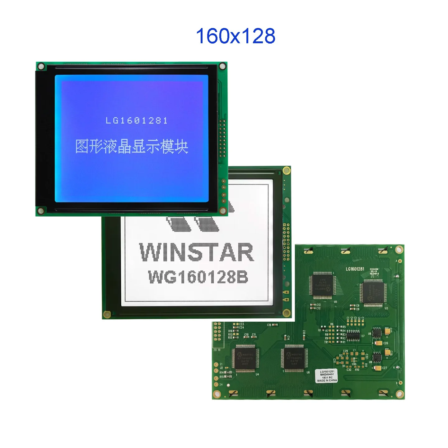 Moduł LCD 160x128 160128 Wyświetlacz RA6963 Układ Sterujący IC LG1601281BMDWH6V Kompatybilny z WG160128B-YYH-NZ WG160128B-TFH-NZ T6963C