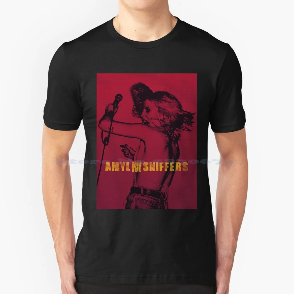 Amyl And The Sniffers Red And Yellow T Shirt 100% Cotton Tee Amyl And The Sniffers Rockpunk Pub Rockgarage Rockglam Indie