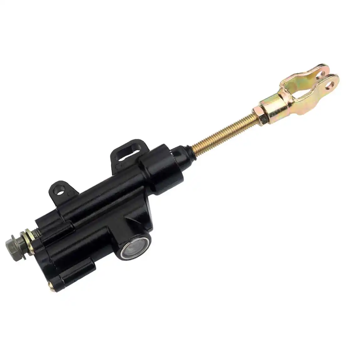 Universal Rear Foot Hydraulic Master Cylinder Brake Pump Black Fit for Motorcycle Motorbike ATV Dirt Bike Go Kart Scooter