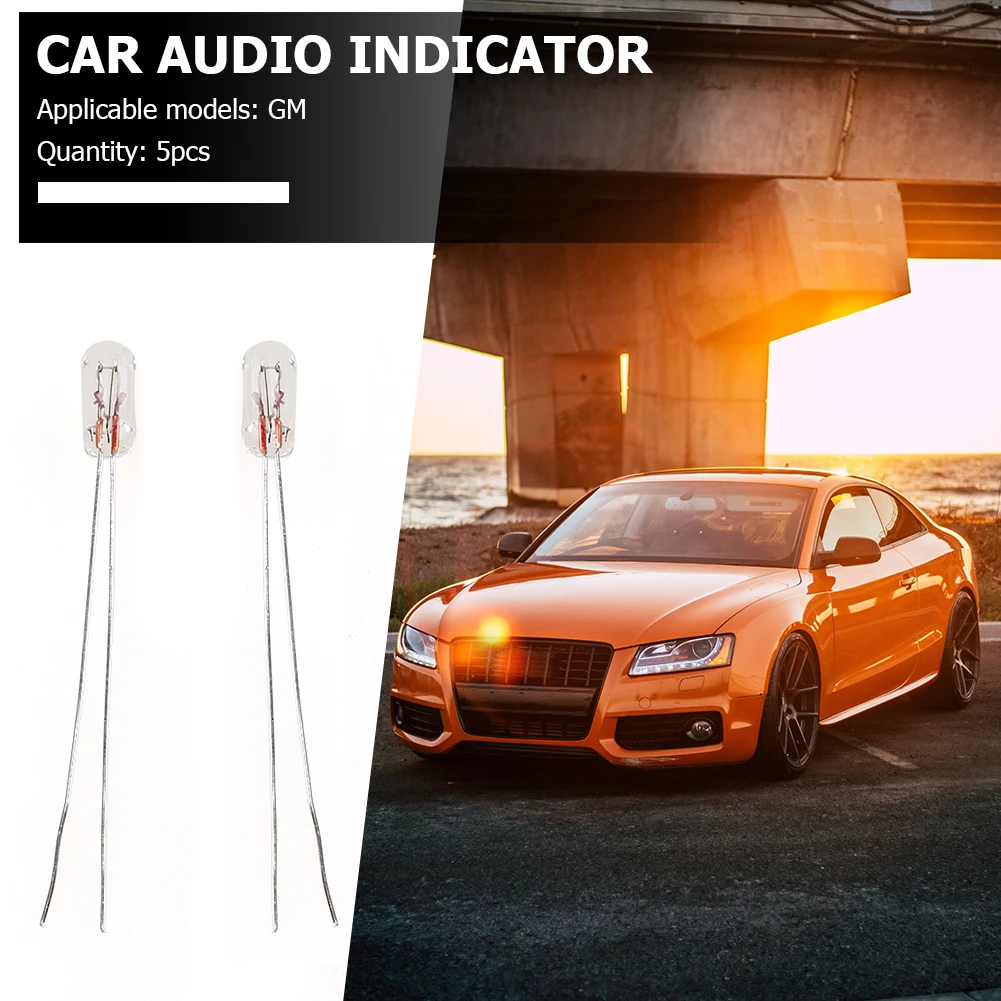 Audio Gear Indicator Light Bulbs Panel Amber T3 14V 0.91W Car Instrument for Outdoor Personal Car Parts Decoration