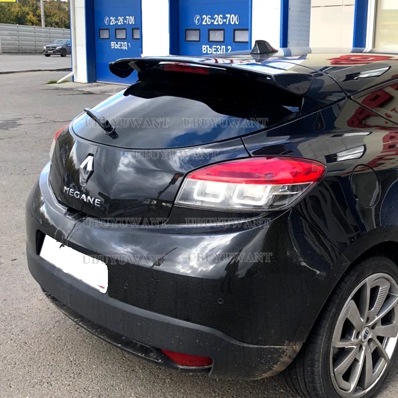 Spoiler Universal Carbon Surface ABS Material Car Rear Trunk Spoiler For RENAULT MEGANE 4 Hatchback 2016 - 2020