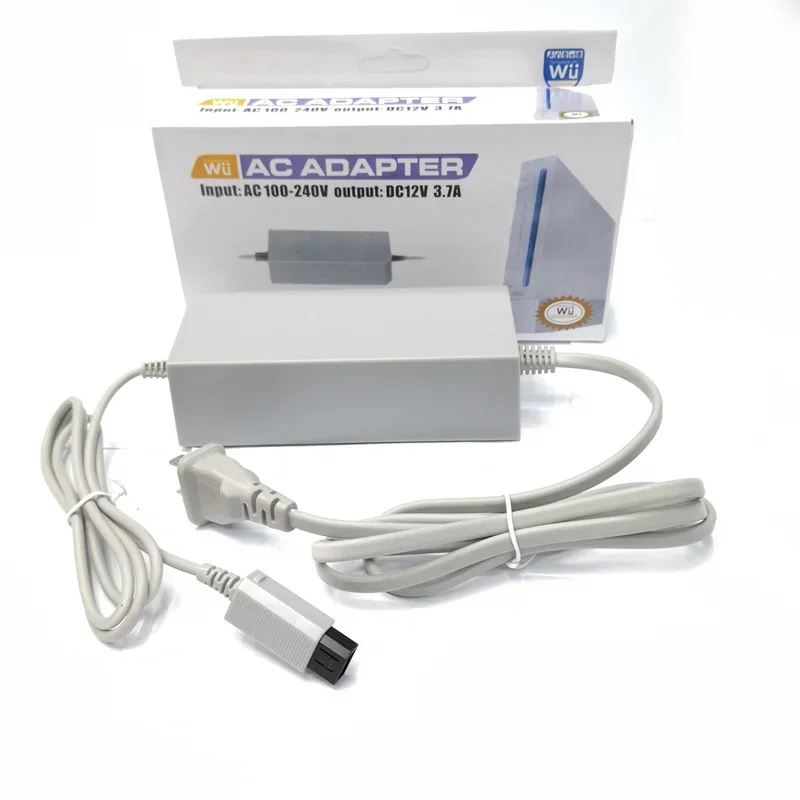 NUEVA Fuente de Alimentación de 100-240V CC 12V/3.7A con Enchufe EU/US, Adaptador de Corriente CA para Consola Nintendo Wii, Cable de Carga para Consola Wii