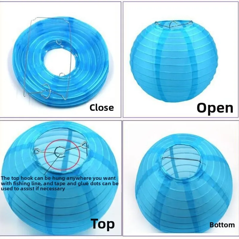 20–40 cm wasserdichte Stofflaterne für den Außenbereich, Weihnachtsfeier, Festival, Dekoration, Park im Freien, Camping, Party, Hängelaterne, 9 Farben – Detail 5