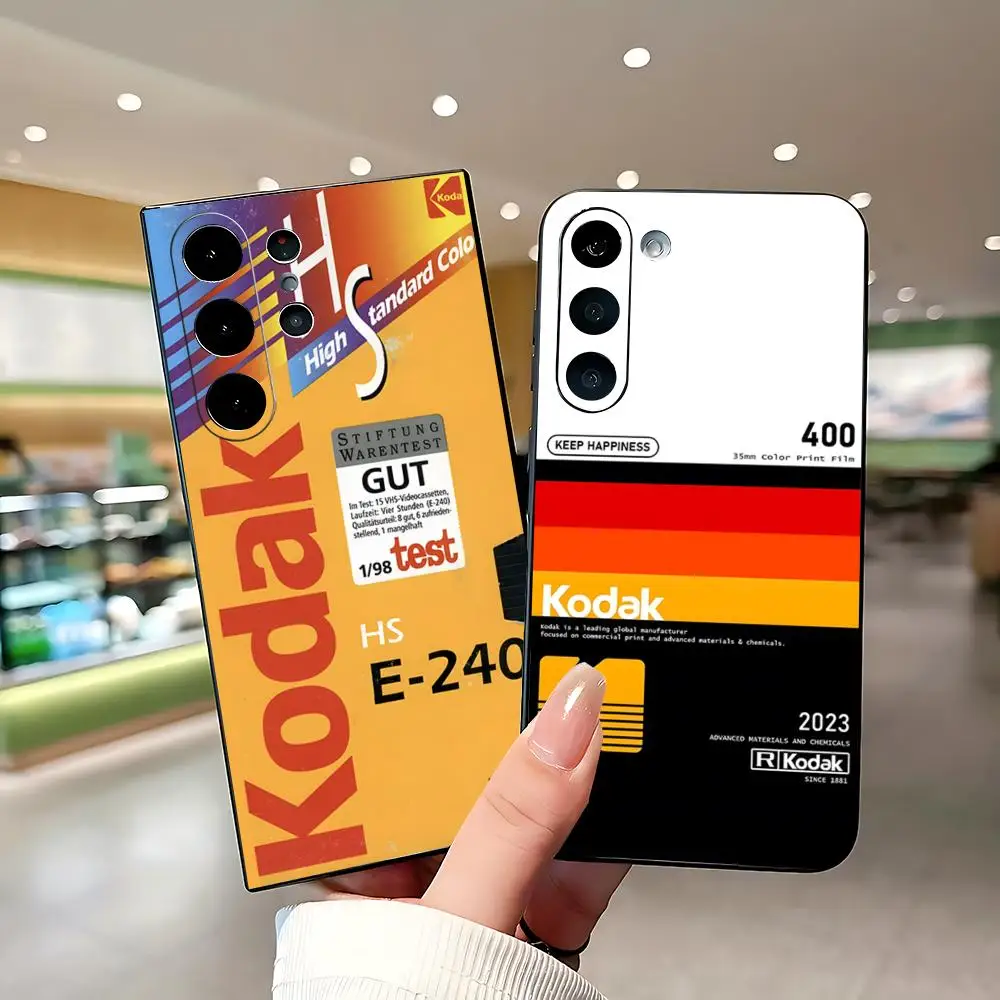 Hot Brand K-KoDakEs Phone Case For Samsung Galaxy S26 S25 S24 S23 S22 S21 Plus Ultra Fold A Soft Black