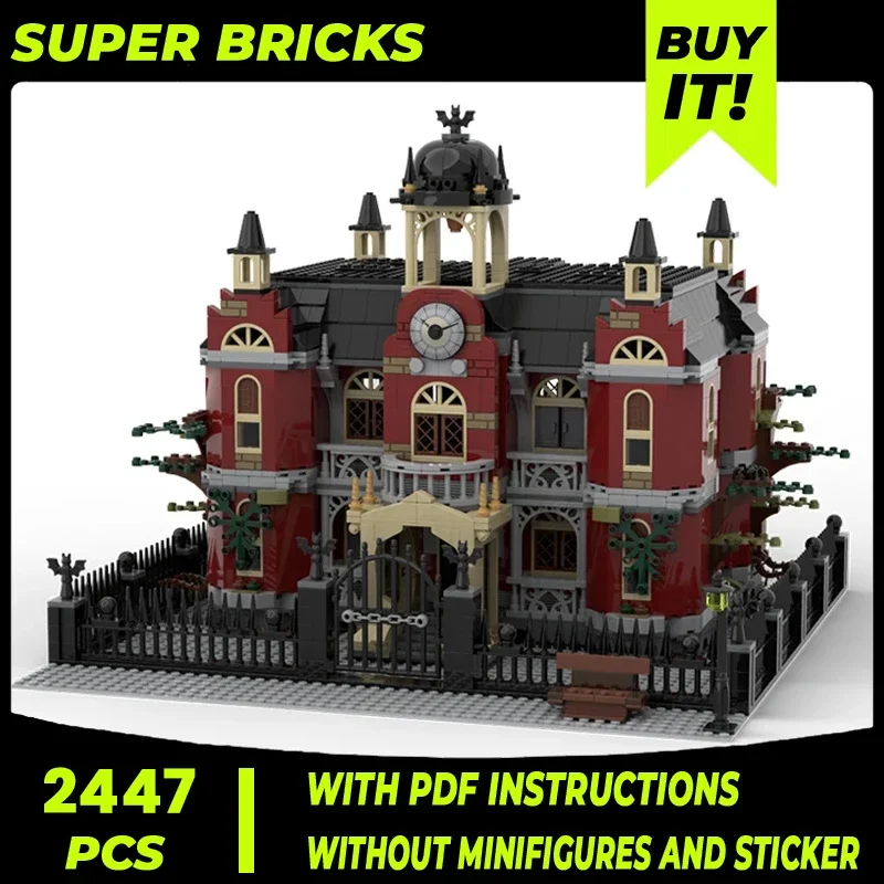 Moc Building Blocks Modular Street View Universities Technical Bricks DIY Assembly Construction Toys For Child Holiday Gifts