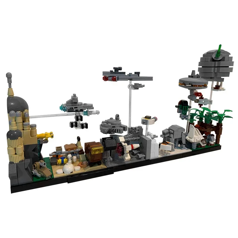 Bricklink Space Wars City Skyline Architecture AT-AT Destroyer Millennium Spaceship Set Building Blocks Kid Toys Christmas Gift